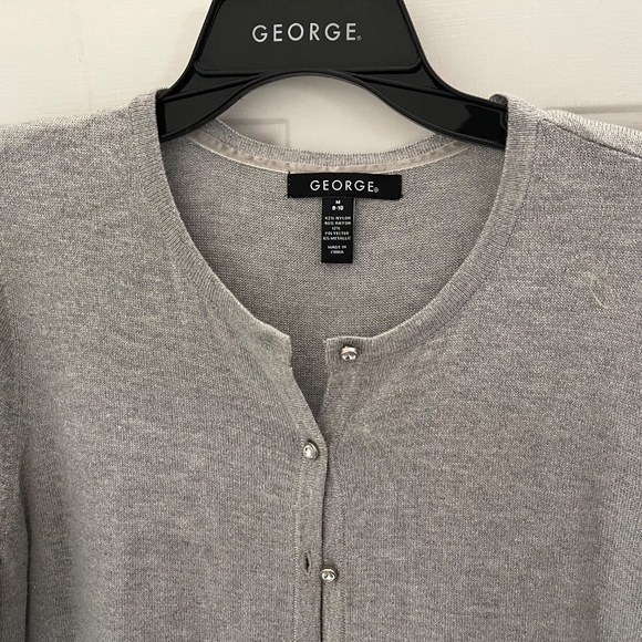 NWT Silver Metallic Cardigan Sweater size M - Picture 9 of 9